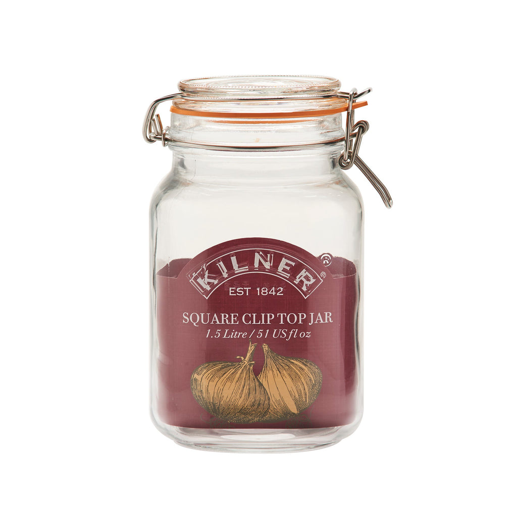 Kilner Square Clip Top Jar (1.5L)