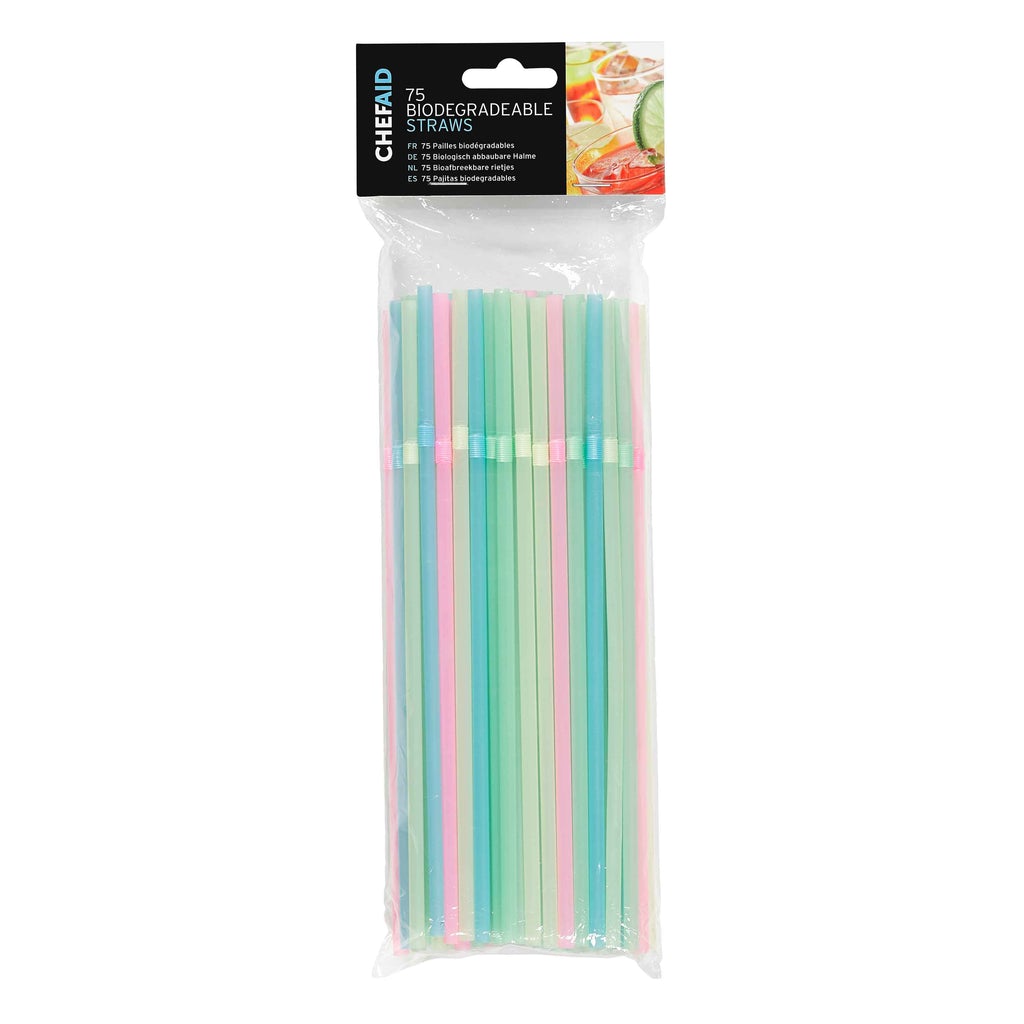 Chef Aid 75 Biodegradable Straws