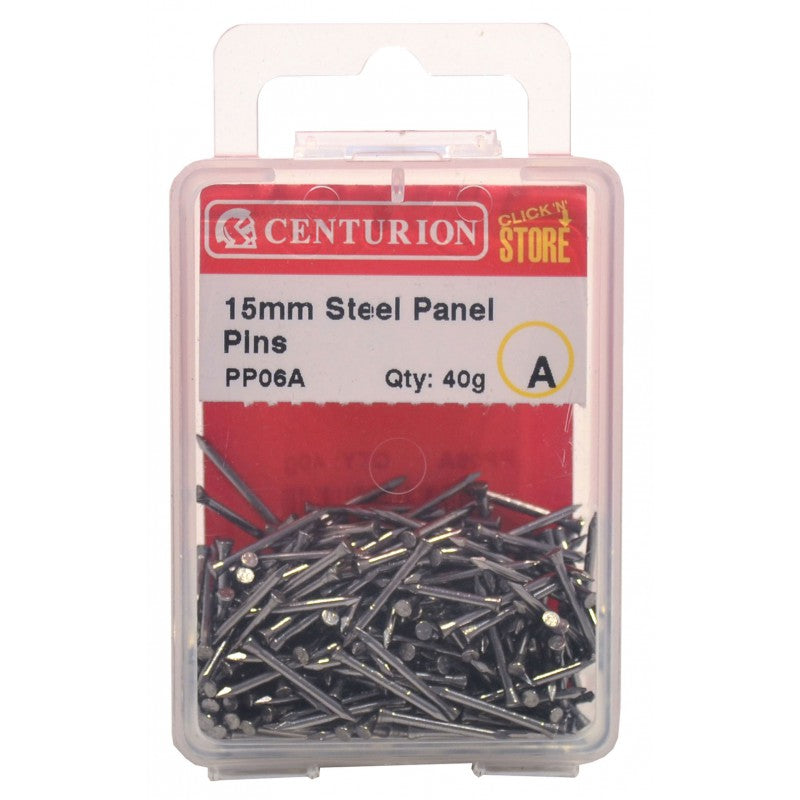 15Mm Bright Steel Panel Pins (40G)