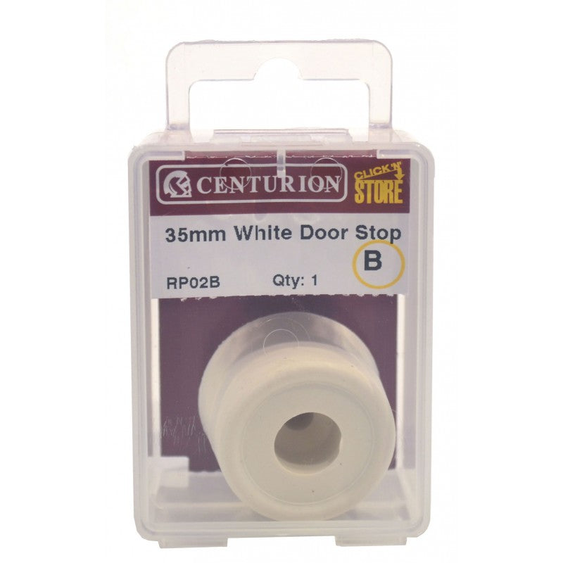 35Mm White Plastic Door Stops
