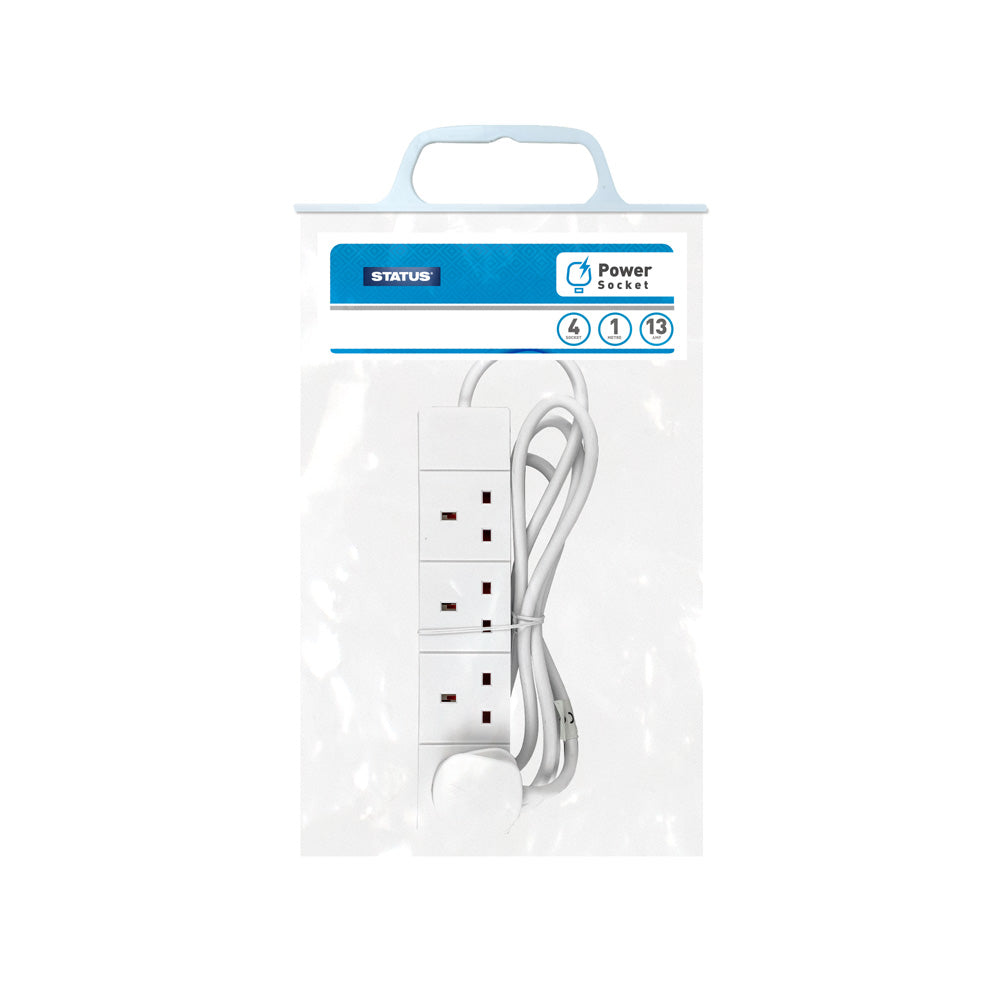 Status 1 Metre 4 Gang Extension Socket
