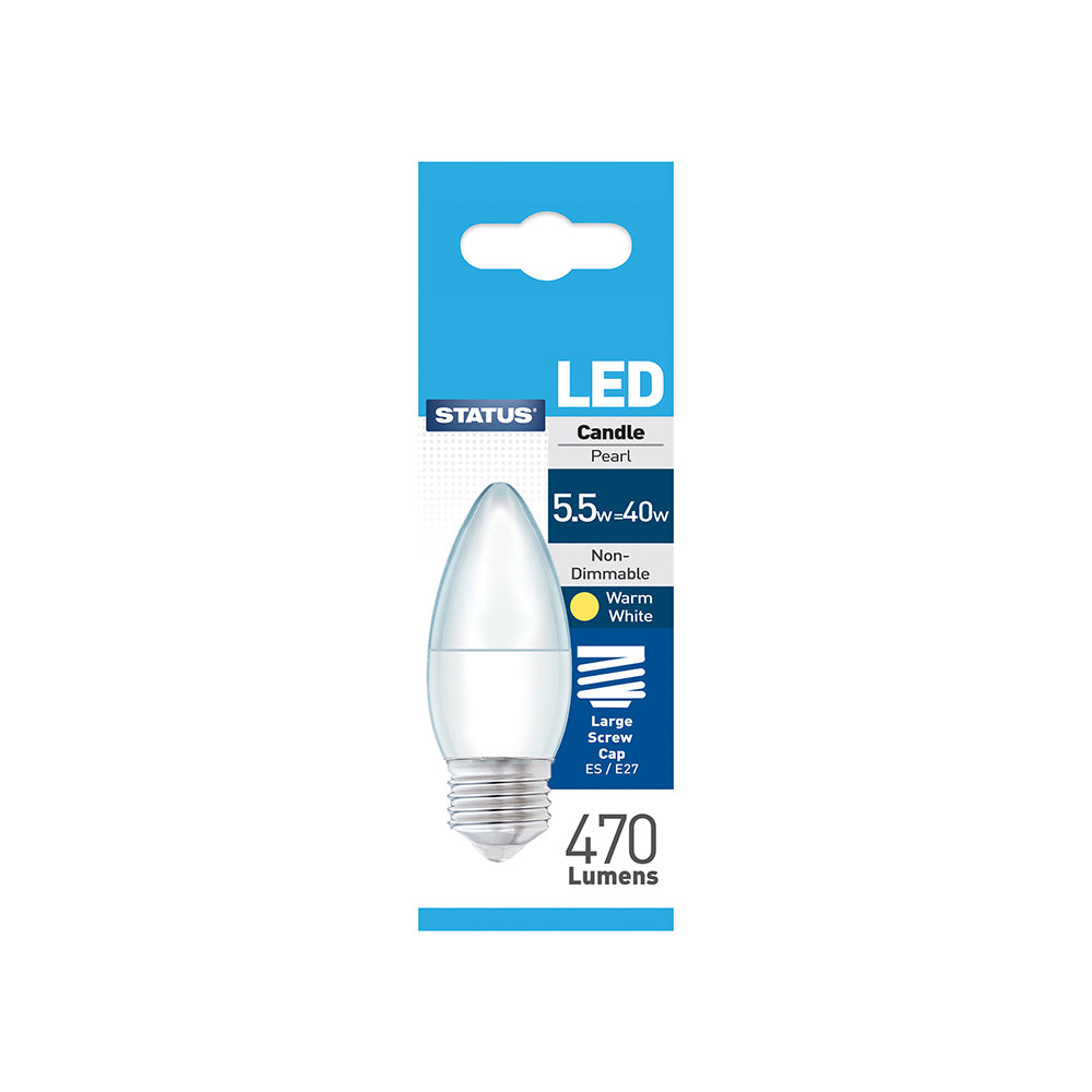 Status LED Candle Screw Cap Bulb (5.5W=40W)