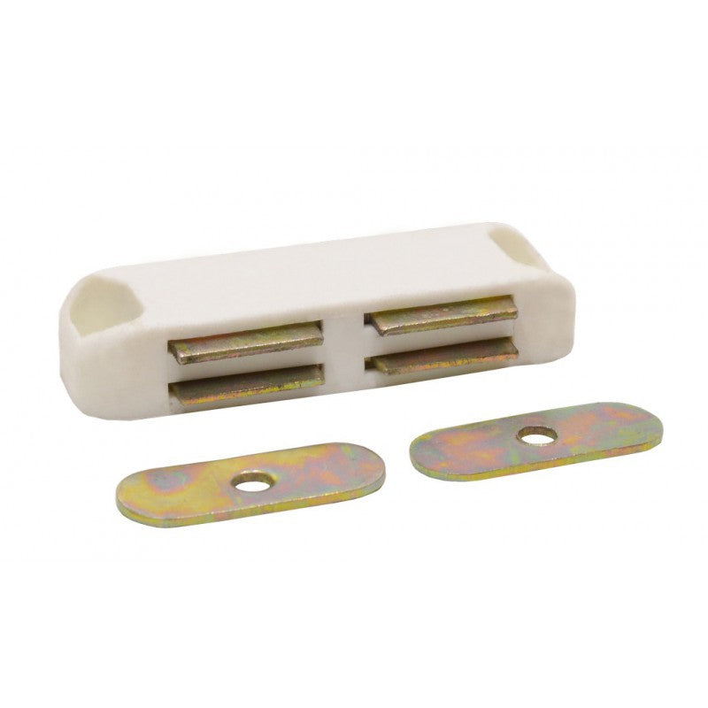 70Mm White Twin Magnetic Catch