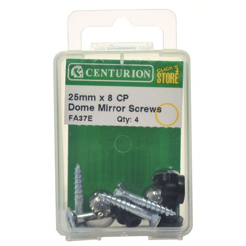 25Mm X 8 Cp Dome Mirror Screws (Pack Of 4)