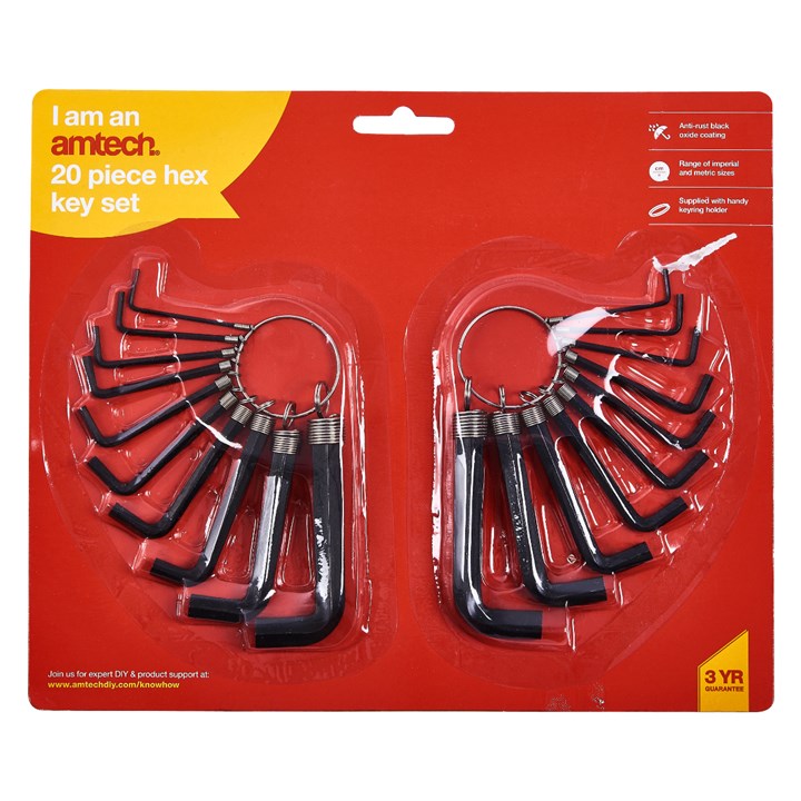 20Pc Hex Key Set