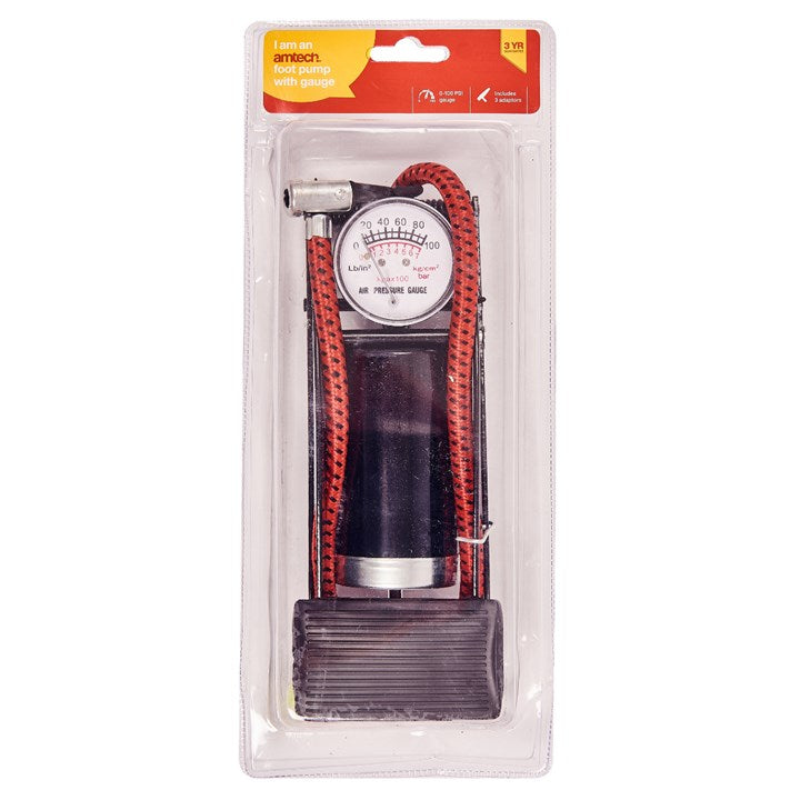 Foot Pump With Gauge