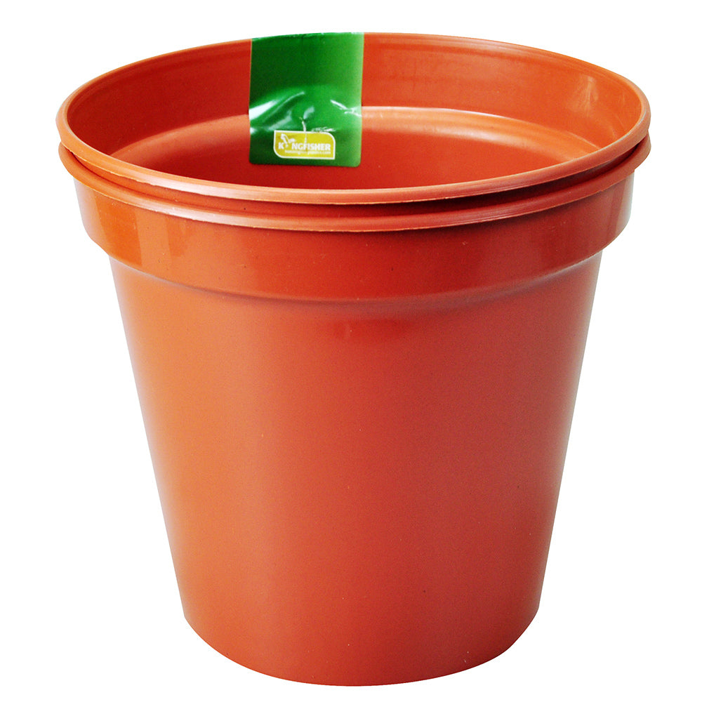 Kingfisher Garden Plant Pots (Pack Of 2) (7”)
