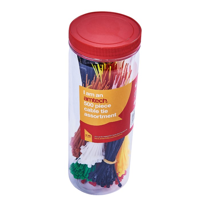 500Pc Assorted Cable Tie