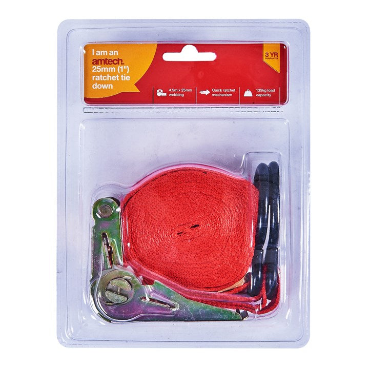 4.5M X 25Mm Ratchet Tie Down