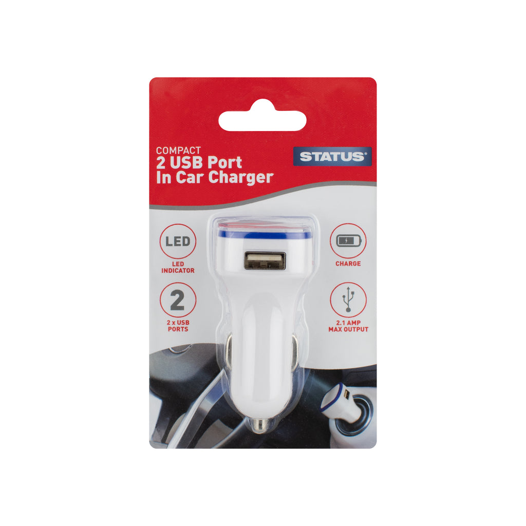 Status 2 Port Usb In Car Charger