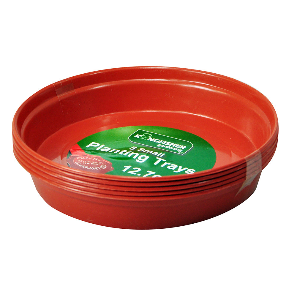 Kingfisher 5 Garden Pot Trays (12cm)