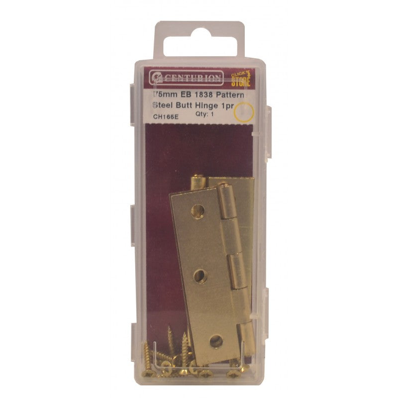75Mm Eb 1838 Pattern Steel Butt Hinge (1 Pair)