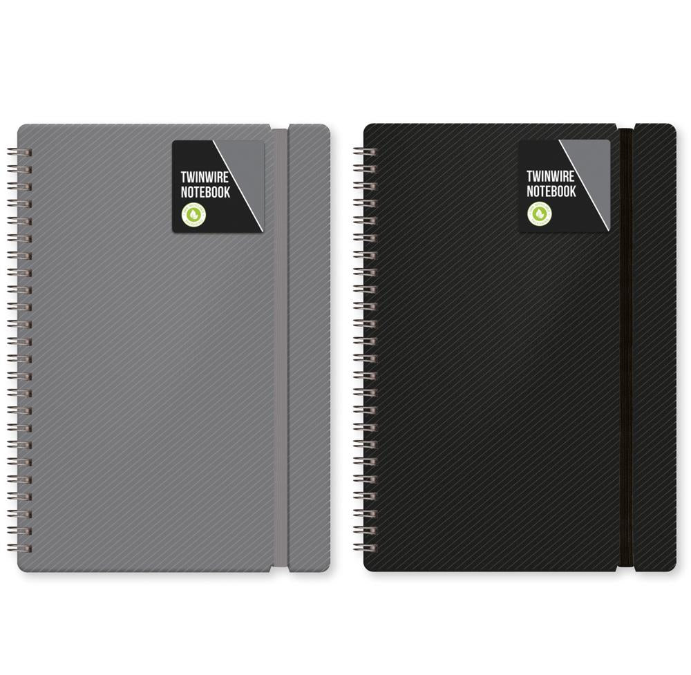 A5 PP Ribbed Note Book (Black)