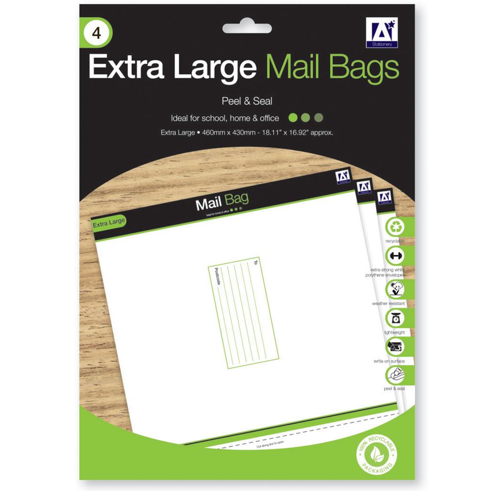 4 XL Mailing Bags 460mmx430mm