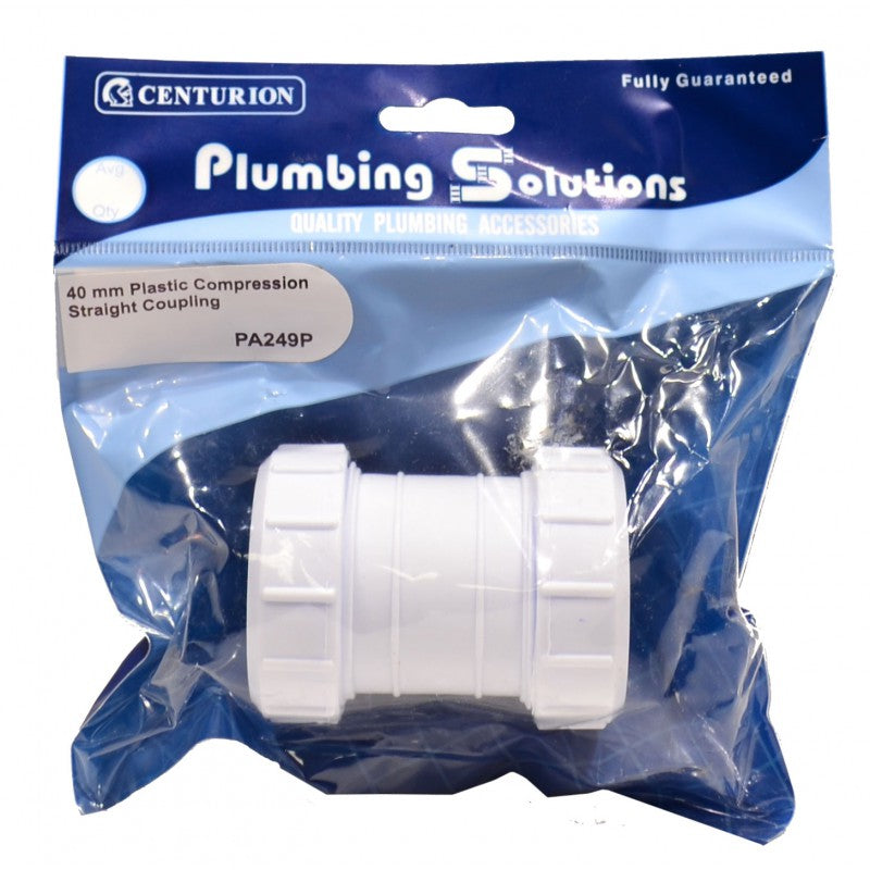 40mm Plastic Compression Straight Coupling